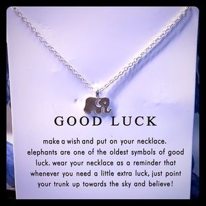 NWT Good Luck Elephant Necklace